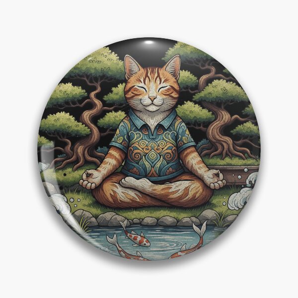 Item preview, Rooted in Serenity Zen Cat designed and sold by AwesomeBeyondLimits.