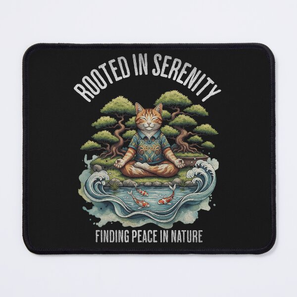 Item preview, Rooted in Serenity Zen Cat designed and sold by AwesomeBeyondLimits.