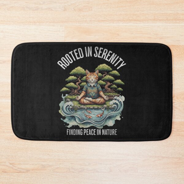 Item preview, Rooted in Serenity Zen Cat designed and sold by AwesomeBeyondLimits.