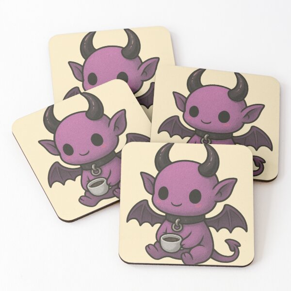 Item preview, Kawaii Demon with Coffee designed and sold by Jen-stuffs.