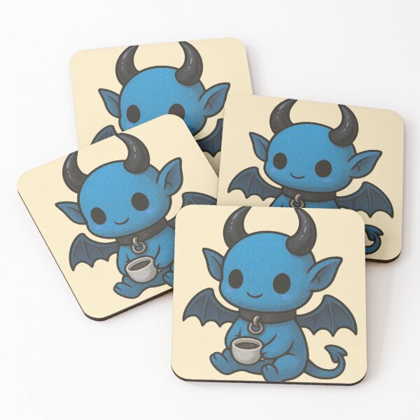 Item preview, Kawaii Demon with Coffee designed and sold by Jen-stuffs.