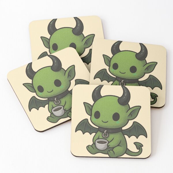Item preview, Kawaii Demon with Coffee designed and sold by Jen-stuffs.