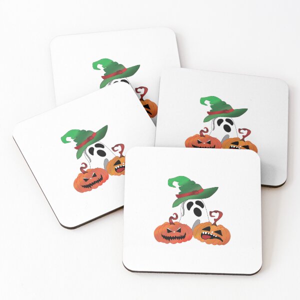 Artikelvorschau, Halloween Ghost Spooky With Witch And Jack Hat entworfen und verkauft von ChristopStano.