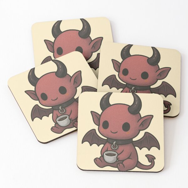 Item preview, Kawaii Demon with Coffee designed and sold by Jen-stuffs.