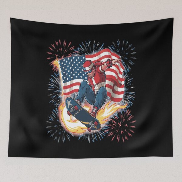 Item preview,  American Flag Skateboarding USA Flag designed and sold by SkymarArt.