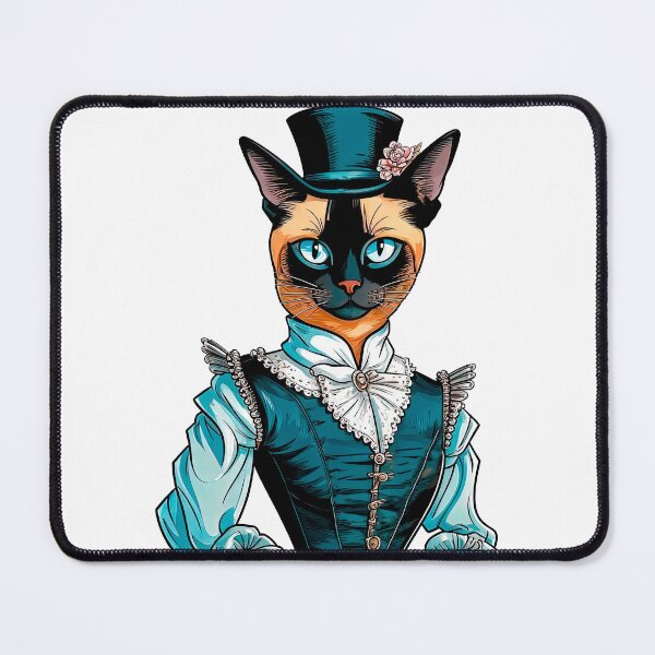 Item preview, Dapper Siamese Cat in Steampunk Victorian Attire designed and sold by LanaGustavsson.
