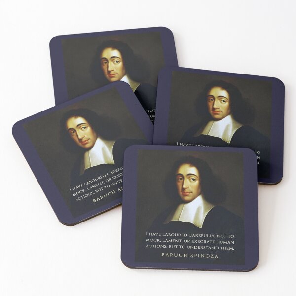 Item preview, Baruch Spinoza quote: I have laboured carefully, not to mock, lament, or execrate human actions, but to understand them. designed and sold by artbleed.