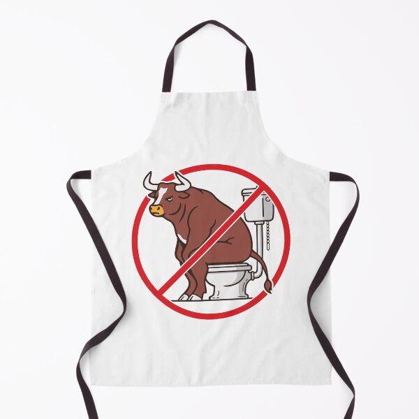 Item preview, No Bullshit Bull – Funny Toilet Humor Animal Graphic designed and sold by saucymerch.