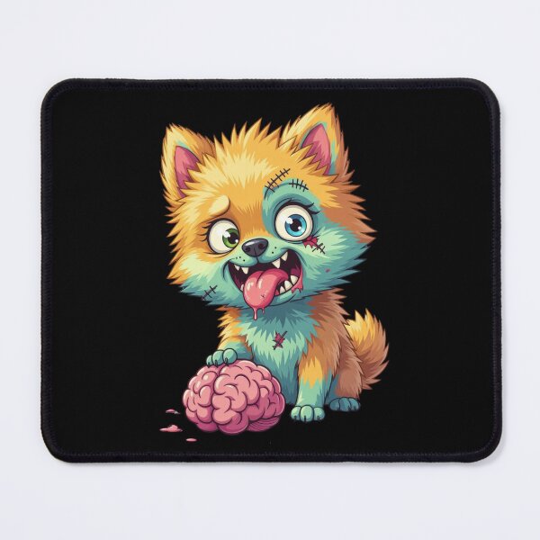 Item preview, Zombie Pomeranian Halloween Brain Eater designed and sold by ViviArtix.