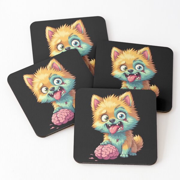 Item preview, Zombie Pomeranian Halloween Brain Eater designed and sold by ViviArtix.