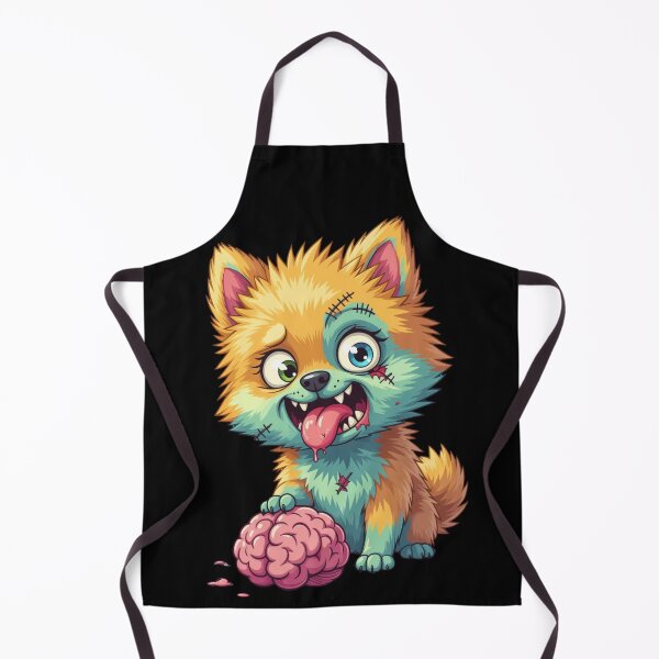 Item preview, Zombie Pomeranian Halloween Brain Eater designed and sold by ViviArtix.