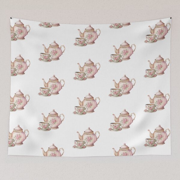 Item preview, coquette teapot and teacup  designed and sold by viviofthevalley.