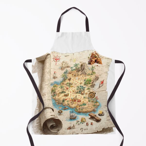 Item preview, Vintage Pirate Treasure Map – Adventure Island Illustration designed and sold by DesignArtist.ia.