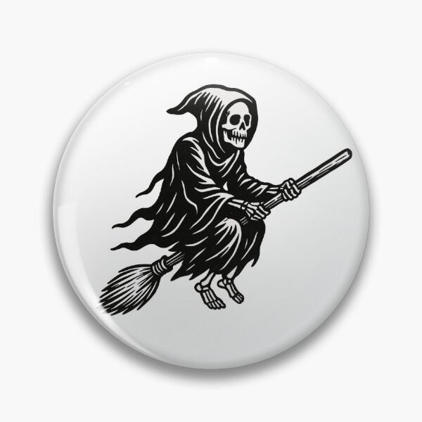 Item preview, Death Flying a Broomstick designed and sold by pnknessprojects.