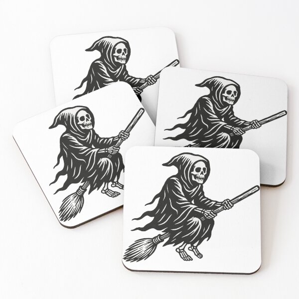 Item preview, Death Flying a Broomstick designed and sold by pnknessprojects.