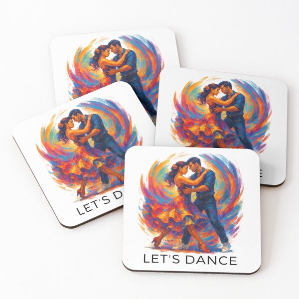 Item preview, Fiery Colorful Dance Couple Artwork designed and sold by Zouky.art.