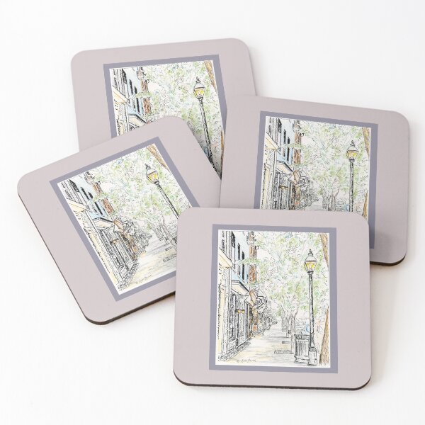 Item preview, Caroline Street - watercolor and pen designed and sold by Annie Mason Art.