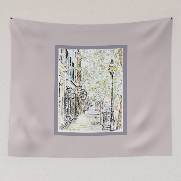 Item preview, Caroline Street - watercolor and pen designed and sold by Annie Mason Art.