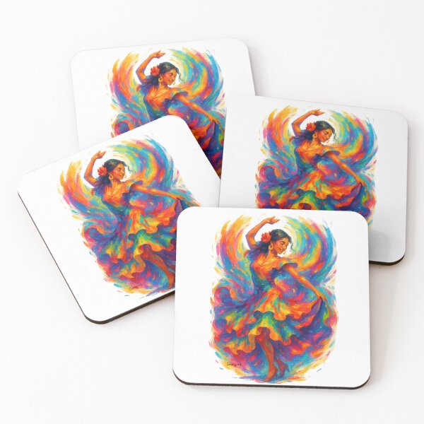 Item preview, Colorful Latin Dancer – Salsa Bachata Samba Fiesta Art designed and sold by Zouky.art.