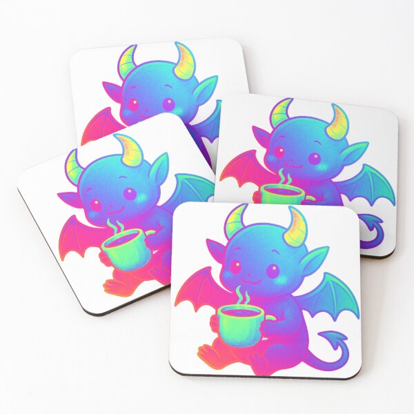 Item preview, Adorable Demons with a Blue Mug designed and sold by Jen-stuffs.