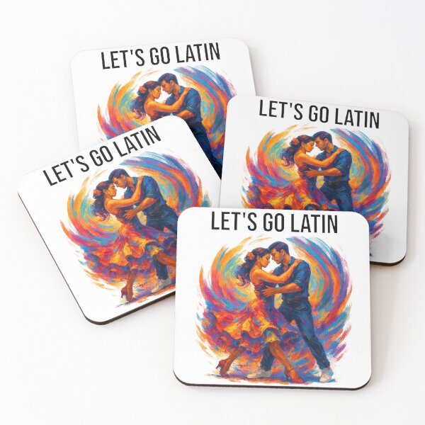 Item preview, Let’s Go Latin – Artistic Salsa Bachata Dance Couple designed and sold by Zouky.art.