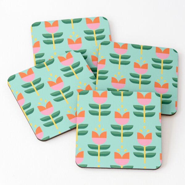 Item preview, Retro Tulips - Geometric Floral Design designed and sold by O‘Leni.