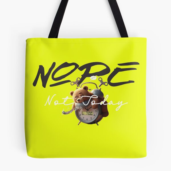 Item preview, Nope, Not Today – Sleepy Bear with Alarm Clock | Funny Design designed and sold by Bastifam.