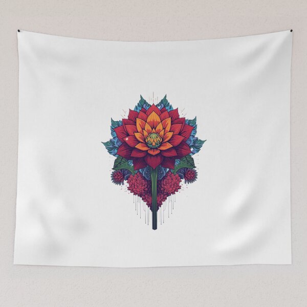 Item preview, Neon Hydrangea Fusion – Cyberpunk Floral Design with Fluorescent Glow designed and sold by Naturalite19.
