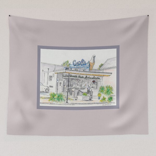 Item preview, Carl's Frozen Custard - watercolor and pen designed and sold by Annie Mason Art.