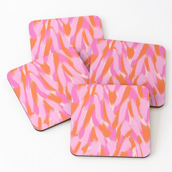 Item preview, Abstract, Pink and Orange, Feathered Paint Brush Effect designed and sold by OneThreeSix.