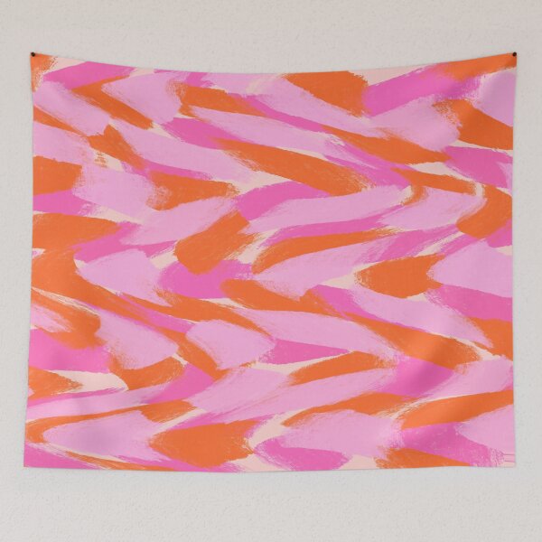 Item preview, Abstract, Pink and Orange, Feathered Paint Brush Effect designed and sold by OneThreeSix.
