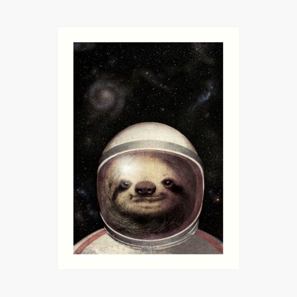 Space Sloth Art Print