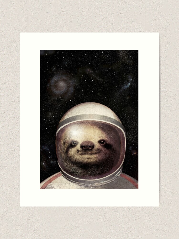 Alternate view of Space Sloth Art Print