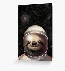 Weltraumfaultier Grußkarte