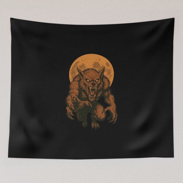 Item preview, Vintage Horror Werewolf by the Full Moon designed and sold by Ruby River.