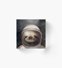 Weltraumfaultier Acrylblock
