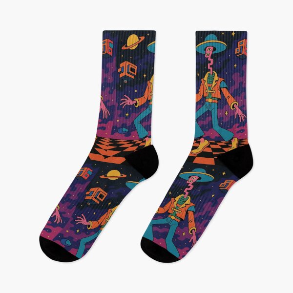 Item preview, Psychedelic Alien Explorer in Cosmic Realm designed and sold by weirdfishes123.