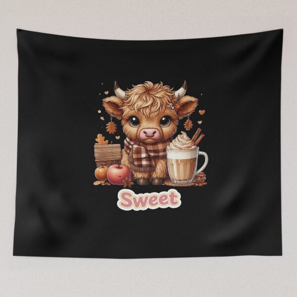 Item preview, Cute Highland Cow Autumn Coffee designed and sold by ProdigyJolly.