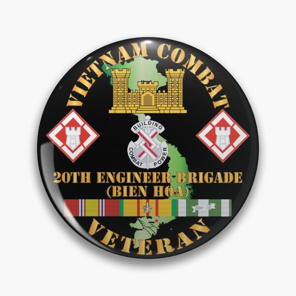 Item preview, Army - Vietnam Combat Veteran w 20th Engineer Brigade SSI X 300 designed and sold by Military Insignia Products.