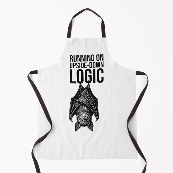 Item preview, Running on Upside-Down Logic – Funny Bat Design designed and sold by xndrlab.