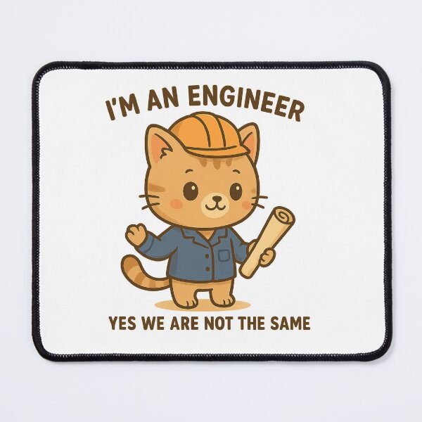 Item preview, Engineer Cat – "I'm an Engineer. Yes, We Are Not the Same" designed and sold by Minato_Monarch.
