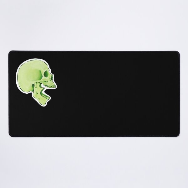 Item preview, Green Screaming Skull designed and sold by MetalTea.