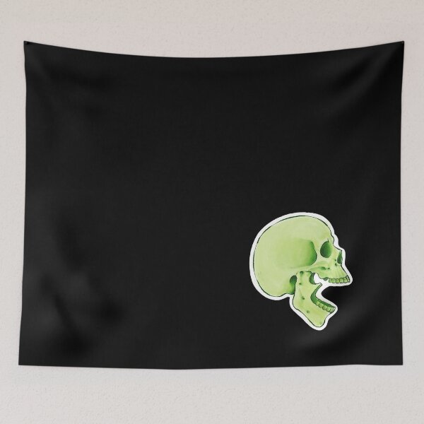 Item preview, Green Screaming Skull designed and sold by MetalTea.