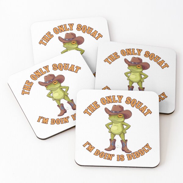 Item preview, The Only Squat I'm Doin' Is Diddly Funny Gym Quote designed and sold by Teetreasure2.