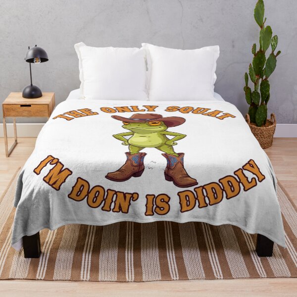 Item preview, The Only Squat I'm Doin' Is Diddly Funny Gym Quote designed and sold by Teetreasure2.