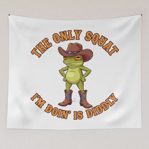 Item preview, The Only Squat I'm Doin' Is Diddly Funny Gym Quote designed and sold by Teetreasure2.
