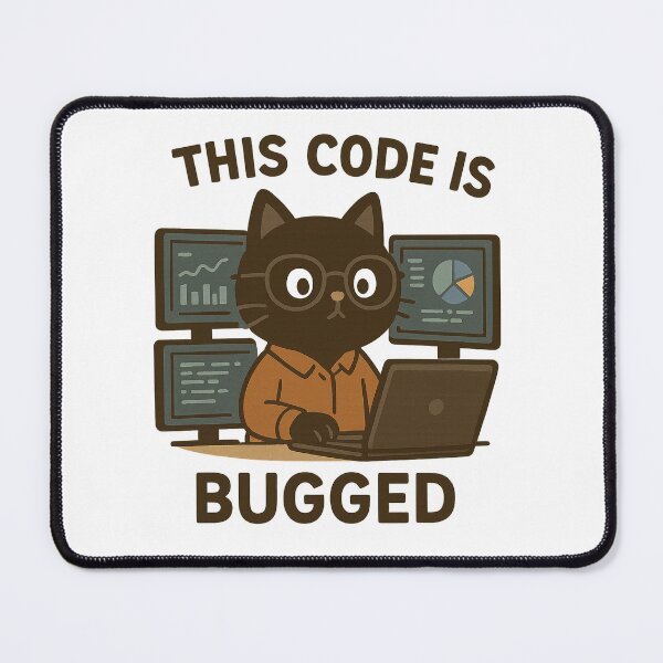 Item preview, Data Scientist Black Cat – "This Code is Bugged" designed and sold by Minato_Monarch.
