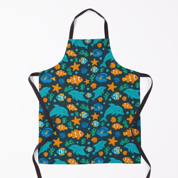 Item preview, Vibrant Seamless Ocean-Themed Pattern with Dolphins and Fish designed and sold by Studio Pico.