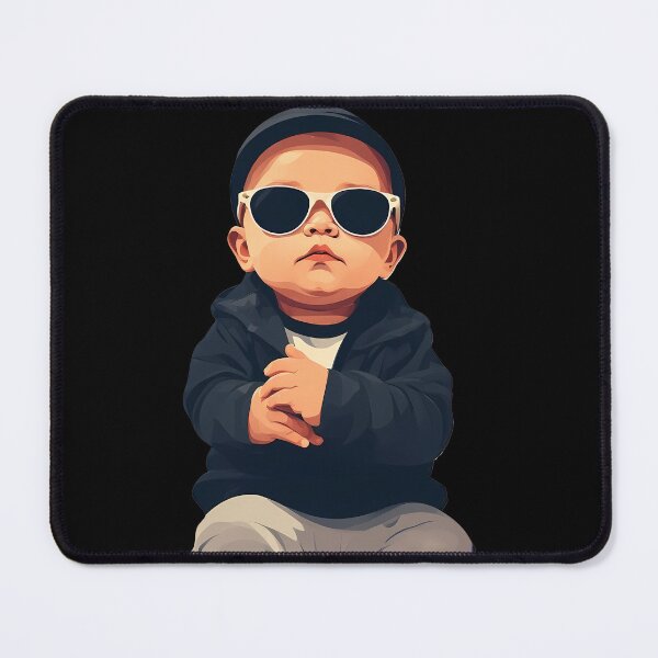 Item preview, A young child dressed in a black hoodie and gray pants sits with hands clasped, exuding a calm and thoughtful demeanor. designed and sold by Innercosmic.