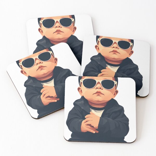 Item preview, A young child dressed in a black hoodie and gray pants sits with hands clasped, exuding a calm and thoughtful demeanor. designed and sold by Innercosmic.